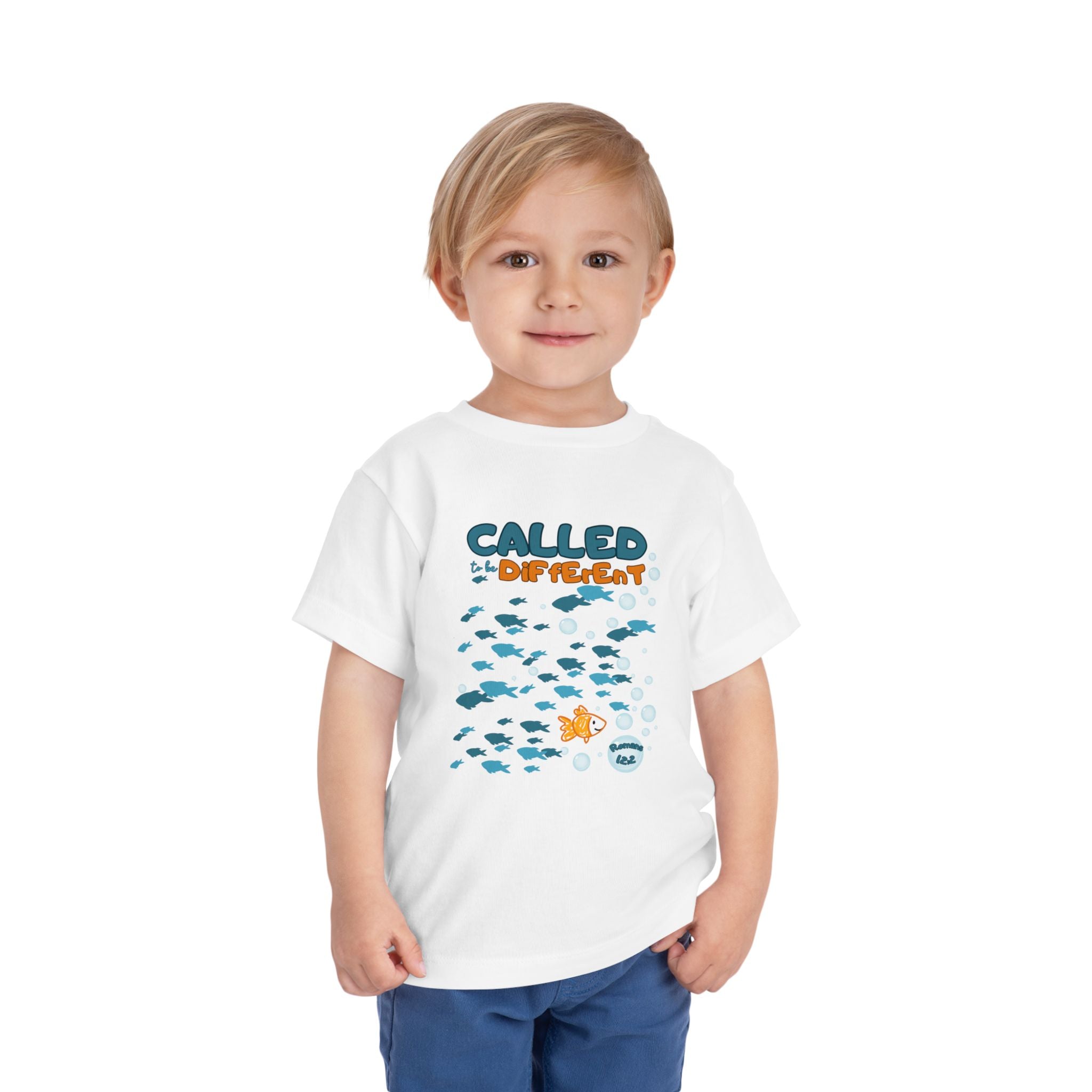 Toddler Tee — "Called to be Different" Fish Graphic Kids' Shirt